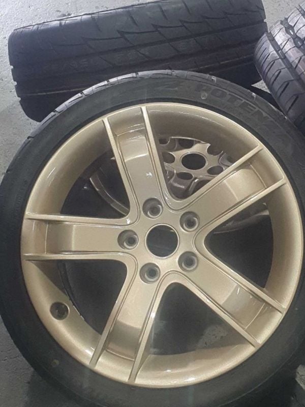 Shadow Chrome painted GTS Commodore alloy wheel by Wheels R Us Newcastle