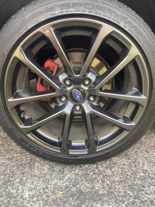 Gutter Rash Repaired on the Subaru Wheel
