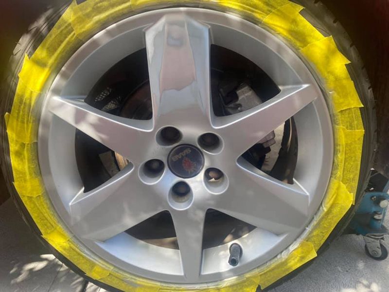 Repaired & Masked Wheel